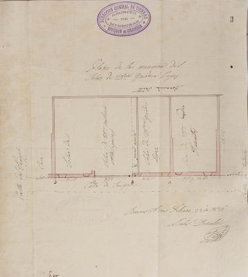 Plano de las mensuras del Solar de Dña Isidora Lopes