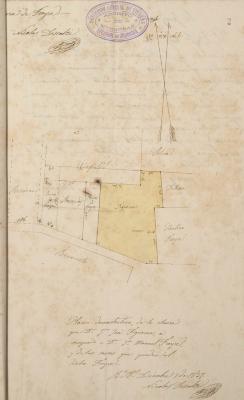 "Plano demostrativo, de la chacra que Dn Jn José Figueroa, a comprado a Dn Jn Manuel Freyre, y de las sovras que quedan al dicho Freyre"